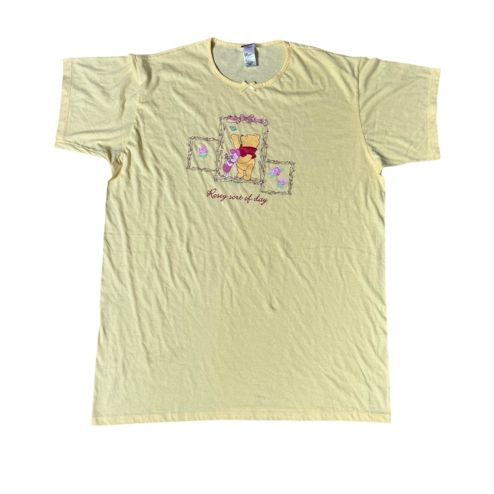 Disney "Rosey Sort Of Day" Winnie The Pooh Piglet Yellow Sleep T-Shirt OSFM